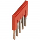 NSYTRAL45 - Puente enchufable, Linergy TR, 5 puntos, para bloques de terminales de 4 mm², rojo, 5 vías, juego de 50 - Schneider Electric - 0