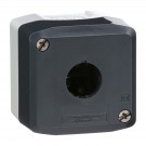 XALD01 - Harmony XALD, XALK - Caja vacía, plástico, tapa gris oscura, para pulsador ø 22, 1 orificio - Schneider Electric - 0