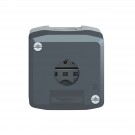XALD01 - Harmony XALD, XALK - Caja vacía, plástico, tapa gris oscura, para pulsador ø 22, 1 orificio - Schneider Electric - 2