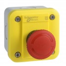 XALEK1702 - Harmony XALE, Estación de control, plástico, amarillo, 1 pulsador de seta rojo Ø40, parada de emergencia, 1NO + 1 NC - Schneider Electric - 0
