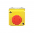 XALK178 - Estación de control, Harmony XALD, XALK, plástico, tapa amarilla, 1 pulsador tipo hongo rojo de 40 mm, giro para liberar, 1NC - Schneider Electric - 3