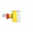 XALK188G - Estación de control, plástico, tapa amarilla, 1 pulsador de seta rojo ø 40, liberación de llave, 1 na + 2 nc - Schneider Electric - 12