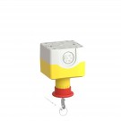XALK188G - Estación de control, plástico, tapa amarilla, 1 pulsador de seta rojo ø 40, liberación de llave, 1 na + 2 nc - Schneider Electric - 6