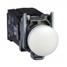 XB4BV8B1 - Luz piloto, Harmony XB4, blanca, lente plana completa de 22 mm con LED integral 440...460 V - Schneider Electric - 0