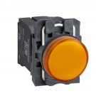 XB5AV45 - Luz piloto, Harmony XB5, naranja completa lente lisa de 22 mm con bombilla BA9s 220...240 V - Schneider Electric - 0
