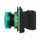 XB5AVB3 - luz piloto, Harmony XB5, plástico gris, verde, 22 mm, LED universal, lente lisa, 24 V CA CC - Schneider Electric - 6