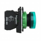 XB5AVB3 - luz piloto, Harmony XB5, plástico gris, verde, 22 mm, LED universal, lente lisa, 24 V CA CC - Schneider Electric - 3